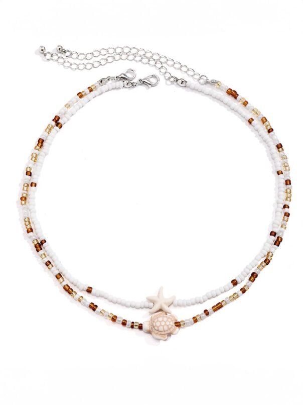 Beach Starfish Shell Necklace - Image 4