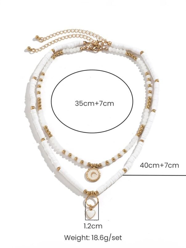 Boho Heart Crystal Necklace - Image 4