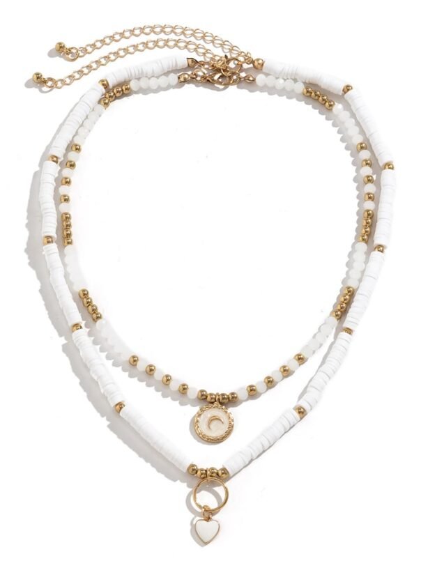 Boho Heart Crystal Necklace - Image 5