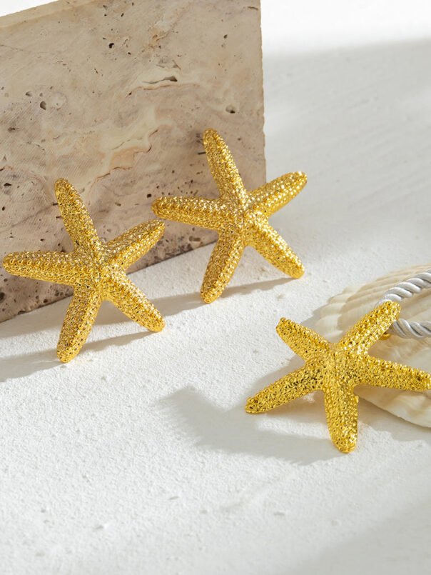 Santorini Starfish Necklace ~ Gold - Image 3