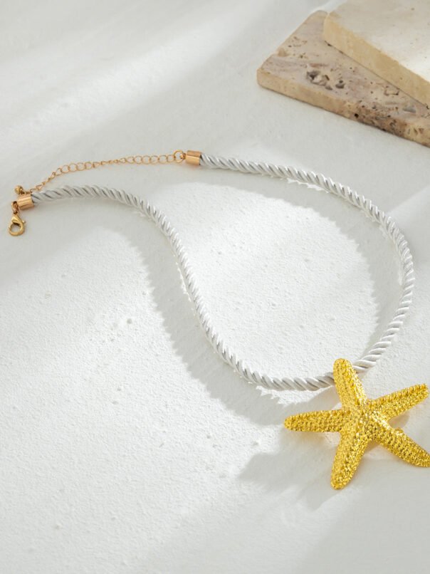 Santorini Starfish Necklace ~ Gold - Image 6