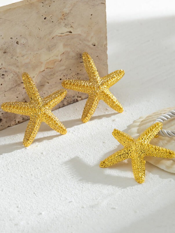 Santorini Starfish Necklace ~ Gold - Image 9
