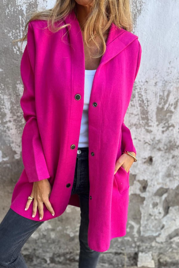 Casual Hooded Single-Breasted Cardigan